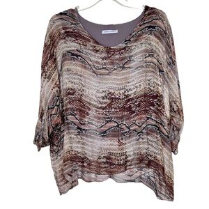 Tempo Paris Made In Italy Sheer Boho Top